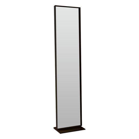 Дизайнерское напольное двухстороннее зеркало Glass Memory Ablestar ll в металлической раме черного цвета